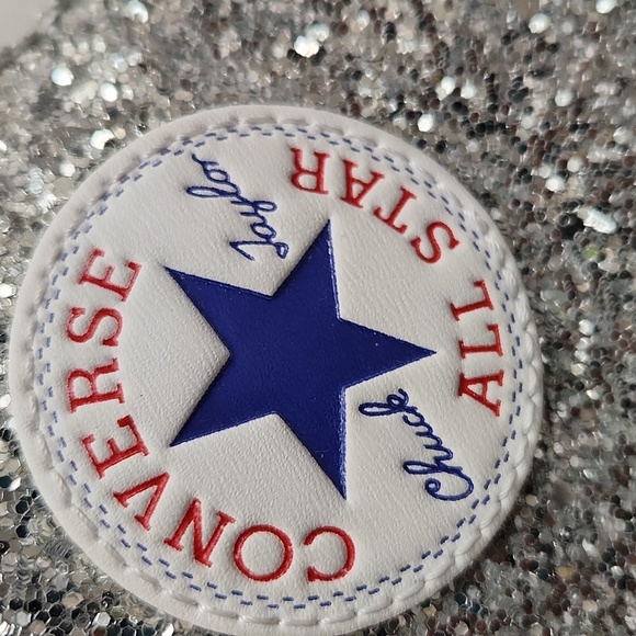 Converse CTAS Lift Platform Glitter Hightop Sneakers (w size 9.5) - Picture 8 of 15